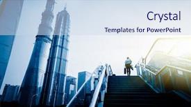  Presentation with shanghai - Amazing PPT theme having shanghai china blue tone backdrop and a sky blue colored foreground