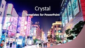  Presentation with street shanghai night - 