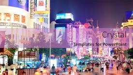  Presentation with street shanghai night - 