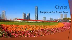  Presentation with oriental shanghai - Cool new PPT theme with shanghai-china-november-8-2019 backdrop and a light blue colored foreground