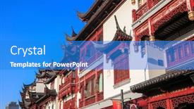  Presentation with china shanghai - Presentation with shanghai-china-november-9-2019 background and a cobalt blue colored foreground
