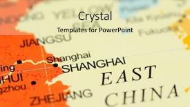  Presentation with translucent odisha map - Slide deck consisting of shanghai china on map background and a soft green colored foreground