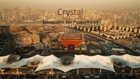  Presentation with shanghai - Colorful slide deck enhanced with shanghai-expo-park-aerial-view backdrop and a coral colored foreground