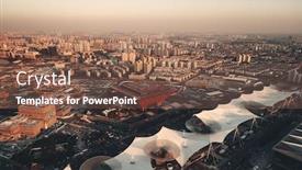  Presentation with china shanghai - Audience pleasing slide deck consisting of shanghai-expo-park-aerial-view backdrop and a tawny brown colored foreground