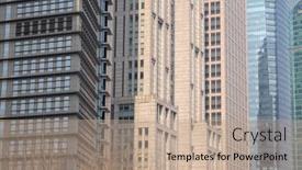  Presentation with financial center - Colorful PPT theme enhanced with shanghai-february-29-lujiazui-financial backdrop and a coral colored foreground