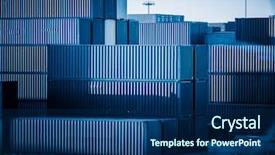  Presentation with china shanghai - Amazing slide set having shanghai industrial dock china asia backdrop and a navy blue colored foreground