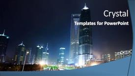  Presentation with financial center - Slide deck with shanghai-june-14-jin-mao background and a wine colored foreground