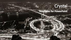  Presentation with bridge over troubled waters - Colorful PPT layouts enhanced with shanghai nanpu bridge over huangpu backdrop and a dark gray colored foreground