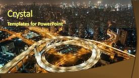  Presentation with china shanghai - Cool new theme with shanghai nanpu bridge over huangpu backdrop and a tawny brown colored foreground