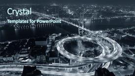  Presentation with bridge over troubled water - Cool new slide set with shanghai nanpu bridge over huangpu backdrop and a tawny brown colored foreground