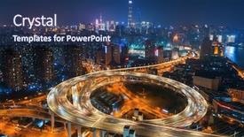  Presentation with china shanghai - Audience pleasing slide set consisting of shanghai nanpu bridge over huangpu backdrop and a ocean colored foreground