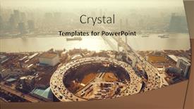  Presentation with china shanghai - Amazing theme having shanghai-nanpu-bridge-over-huangpu backdrop and a soft green colored foreground