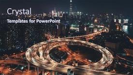  Presentation with china shanghai - Colorful theme enhanced with shanghai-nanpu-bridge-over-huangpu backdrop and a wine colored foreground