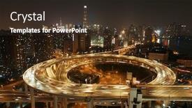  Presentation with china shanghai - Beautiful PPT theme featuring shanghai-nanpu-bridge-over-huangpu backdrop and a tawny brown colored foreground