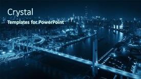  Presentation with shanghai - Colorful PPT theme enhanced with shanghai-nanpu-bridge-over-huangpu backdrop and a navy blue colored foreground