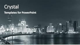  Presentation with shanghai - Colorful slide deck enhanced with shanghai waitan night view backdrop and a  colored foreground