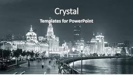  Presentation with shanghai - Colorful presentation design enhanced with shanghai waitan night view backdrop and a  colored foreground