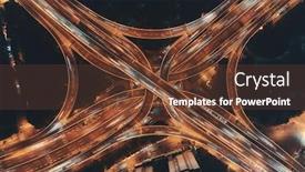  Presentation with bridge overpass - Cool new presentation theme with shanghai-yanan-road-overpass-bridge backdrop and a tawny brown colored foreground