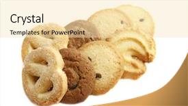  Presentation with holiday cookbook - Presentation theme featuring s shape - holiday's cookies on white background and a  colored foreground