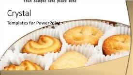  Presentation with holiday cookbook - Cool new PPT theme with s shape - holiday's cookies on white backdrop and a  colored foreground