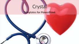  Presentation with lungs - Theme featuring shape of a heart background and a coral colored foreground