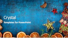  Presentation with cookies christmas - Cool new slides with shape of christmas tree backdrop and a teal colored foreground