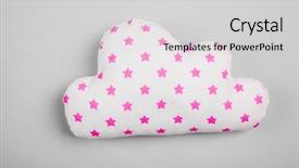  Presentation with shape - Presentation design featuring shape of cloud on light background and a light gray colored foreground