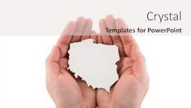  Presentation with shape - Slide set having shape-of-poland-map background and a lemonade colored foreground