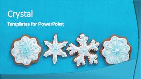  Presentation with basic - Cool new PPT theme with shape of snowflakes handmade basic backdrop and a  colored foreground