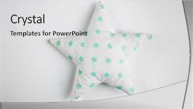  Presentation with star - Presentation design with shape of star on light background and a light gray colored foreground