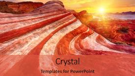  Presentation with nevada - Slide deck featuring shape of the fire background and a red colored foreground