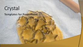  Presentation with gluten free food various pasta - Amazing slide deck having shape pastry cutter on rolled backdrop and a light gray colored foreground