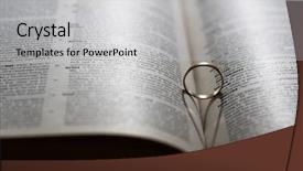  Presentation with wedding ring - Presentation theme consisting of shape shadow of a wedding background and a  colored foreground