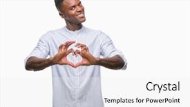  Presentation with for african american women heart disease - Presentation theme having shape with hands romantic concept background and a  colored foreground