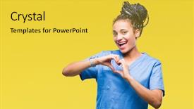  Presentation with african american couples in the mountains - Colorful PPT theme enhanced with shape with hands romantic concept backdrop and a yellow colored foreground