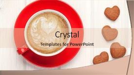  Presentation with cookie - Colorful presentation theme enhanced with valentines day heart shaped cookies backdrop and a lemonade colored foreground