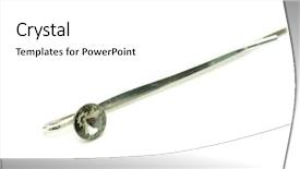  Presentation with black and white shapes - Presentation with shaped hair pin on white background and a  colored foreground