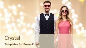  Presentation with valentines day - Amazing presentation design having shaped sunglasses over festive light backdrop and a cream colored foreground