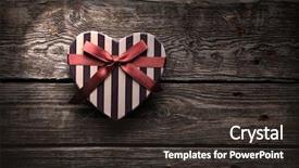  Presentation with valentines day - Colorful theme enhanced with shaped valentines day gift box backdrop and a dark gray colored foreground