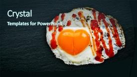  Presentation with heart shaped book page - Cool new slides with shaped yolk spices and ketchup backdrop and a wine colored foreground