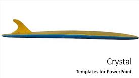  Presentation with foam - PPT layouts having shaper - vintage 70's foam surfboard isolated background and a white colored foreground