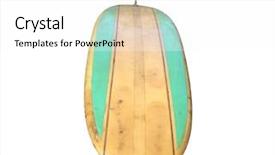  Presentation with black white vintage art - Amazing slides having shaper - vintage surfboard from front isolated backdrop and a white colored foreground