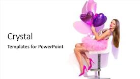  Presentation with girl model - Amazing theme having shapes - beauty fashion model party girl backdrop and a white colored foreground