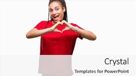  Presentation with for african american women heart disease - PPT layouts with shapes - young braided hair african american background and a white colored foreground