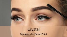  Presentation with shape - Colorful theme enhanced with shapes - young woman correcting shape backdrop and a coral colored foreground