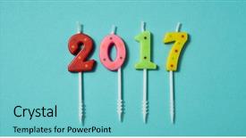  Presentation with candles for 2020 new year - Theme having shapes numbers - high-angle shot of some number-shaped background and a seafoam green colored foreground