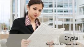  Presentation with pressure washing business proposal pre - Colorful theme enhanced with share price - pretty asian business woman reading backdrop and a light gray colored foreground