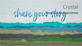  Presentation with motivational - PPT theme enhanced with share-your-story-motivational-handwriting background and a light blue colored foreground