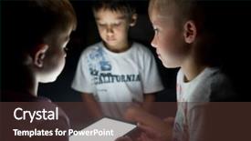  Presentation with sharing - Slides enhanced with shared reading - little friends sharing tablet background and a tawny brown colored foreground