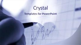  Presentation with financial report - PPT layouts having profit shares - businessman's hand showing diagram background and a sky blue colored foreground